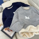 Add velvet thick lambsses sweater women autumn and winter new Korean version of the loose, super thick warm holder, hoodless long sleeve top
