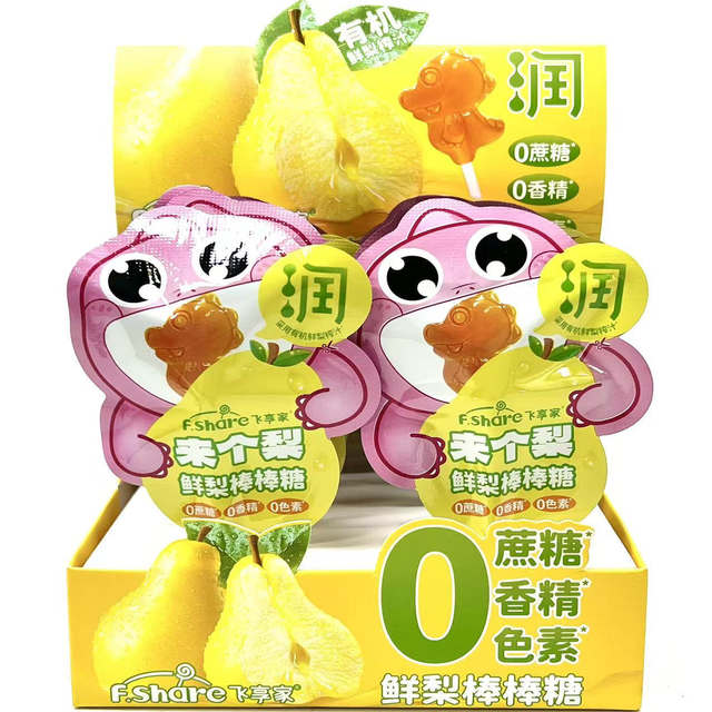 Feixiangjia Pear Fresh Pear Lollipop 84g (6g*14) Snacks
