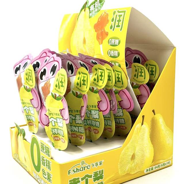 Feixiangjia Pear Fresh Pear Lollipop 84g (6g*14) Snacks