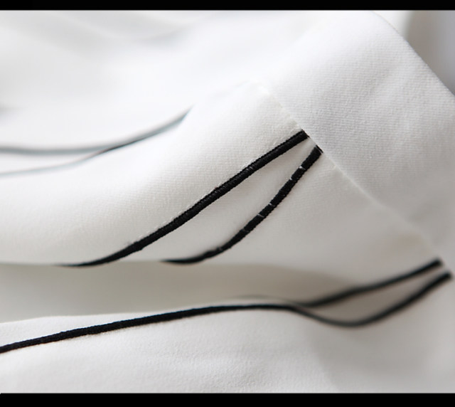 2025 spring striped white mid-length skirt umbrella skirt high waist zipper skirt slim beauty skirt A-line skirt versatile skirt