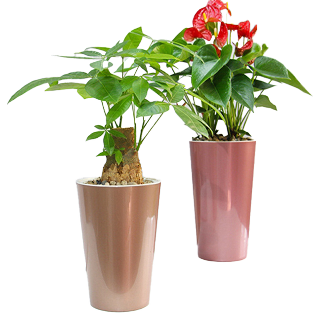 High bucket flower bucket simple pattern home floor-standing high-waisted orchid device self-absorbing water storage lazy pothos flower pot