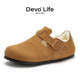 Devo cork shoes plus velvet warm winter cotton shoes for men and women couple casual fur all-inclusive Birkenstock shoes 96008
