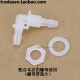 Plastic wear plate elbow, wearing plate connector water tank partition elbow, plastic pagoda joint pagoda hose connector
