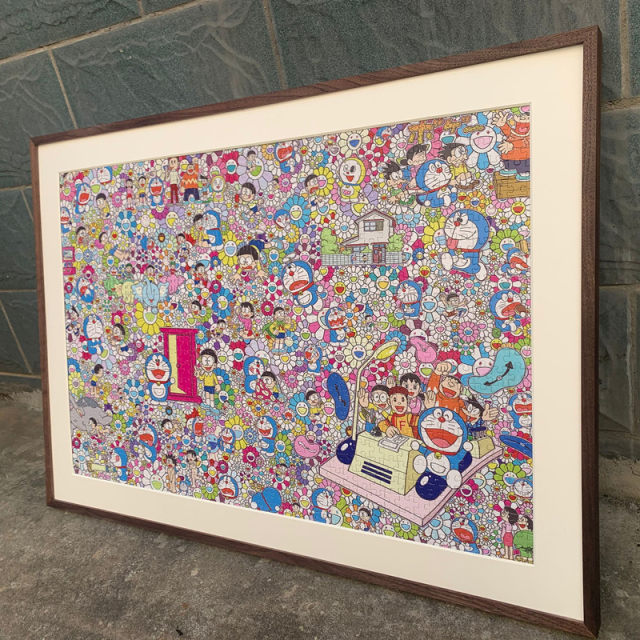 Murakami Takashi puzzle frame 1000 pieces 51*73.5 Doraemon sunflower puzzle photo frame Doraemon puzzle frame