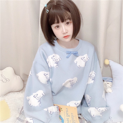 taobao agent [To Alice] Original small animal associations multi -color and all colorful loose sweater