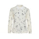 French puff sleeve shirt for women 2025 spring and autumn design sense rose printed shirt temperament retro long-sleeved top
