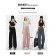Narrow version of suit pants for women in spring and summer thin 2025 new high waist loose draping straight-leg casual pink wide-leg pants