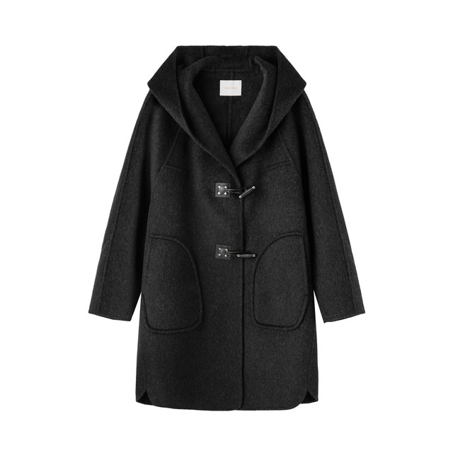 Basic House/Baijia Good Academy Fenglian Hat Double -sided Wool Woman 2024 Winter long coat