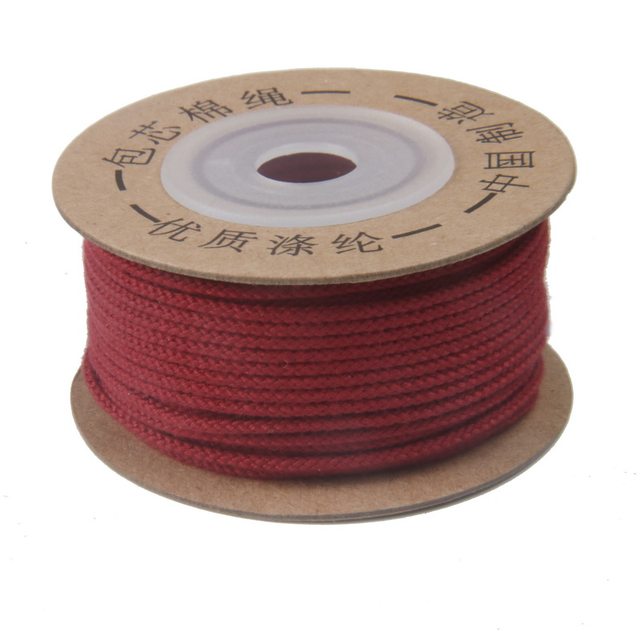 Polyester cotton encrypted core cotton rope can be burned and drawn silk thread rope Bodhi rope bracelet beaded rope beaded cotton thread
