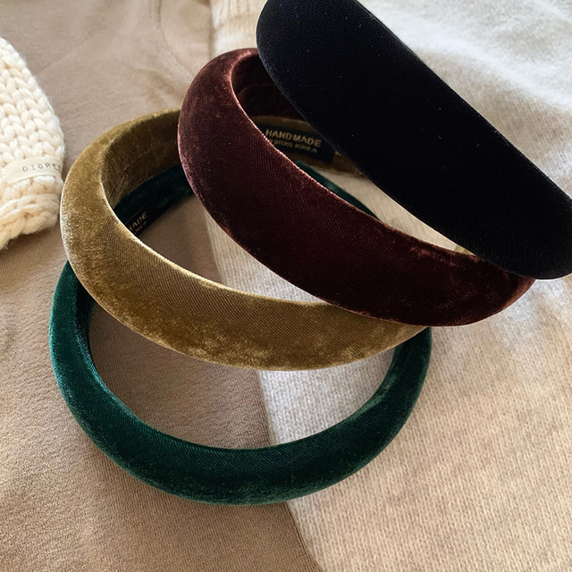 The new color series is super high-end! Higher quality velvet headband imported from South Korea, headband fever, the same style to raise the top of the head