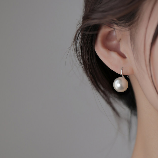 999 sterling silver Shijia pearl earrings for women light luxury high-end 2025 new hot earrings temperament earrings