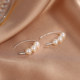 99 sterling silver pearl earrings 2025 new hot earrings high-end earrings niche women's light luxury
