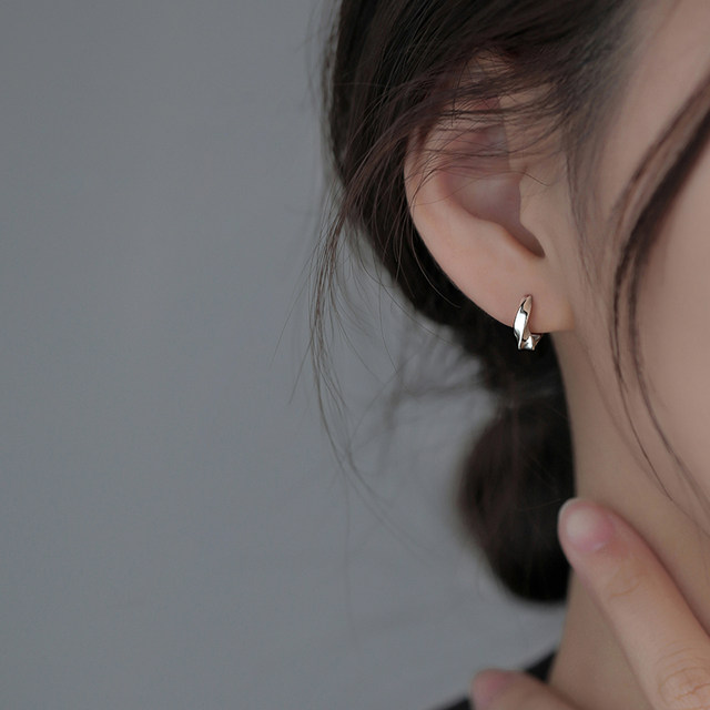 999 sterling silver Mobius earrings niche new 2025 hot women's high-end earrings earrings