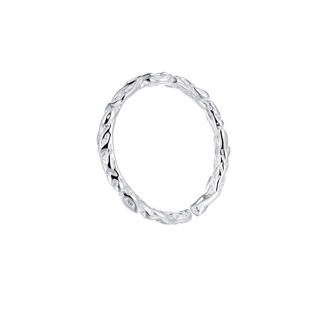 999 sterling silver candy paper ring for women index finger ring light luxury tail ring niche design sense circle opening ring