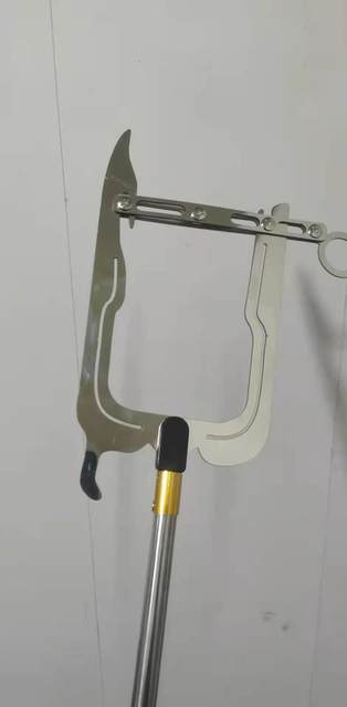 Easy-to-reach long-distance threaded boat hook dock hook telescopic threader