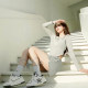 # Spot MLB Chunky liner retro black sneakers for men and women thick sole increased beige 3ASXCMN4N
