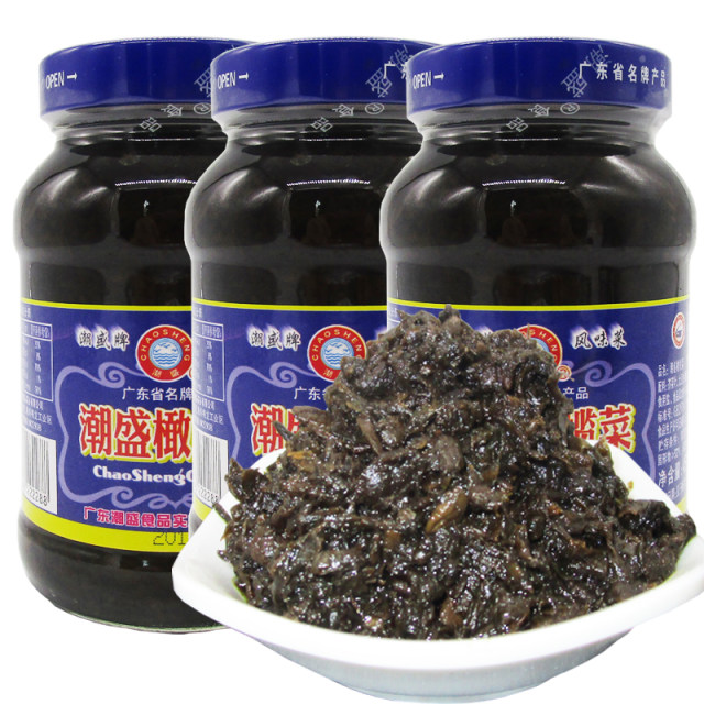 18 boxes of large bottles of large bottles of Chaoshan Special Products Chaosheng olive dishes with porridge rice bibimbap noodles, appetizing pickles
