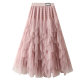 8828 Label European Skirt Women's Mid-length 2025 Spring and Summer Sweet Layered Puffy Cake Mesh Skirt
