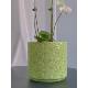 Export Nordic handmade flower pots, unique simple relief glazed ceramics, designer Phalaenopsis green flower pots