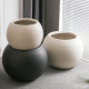 Nordic magnesium clay floor-standing large flowerpot, minimalist spherical soft decoration, extra large flower pot, living room, B&B, shopping mall, villa decoration