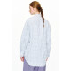 ItoshIroshI color woven striped jacquard tassel stand collar ruffled three-dimensional mid-length shirt Jump link
