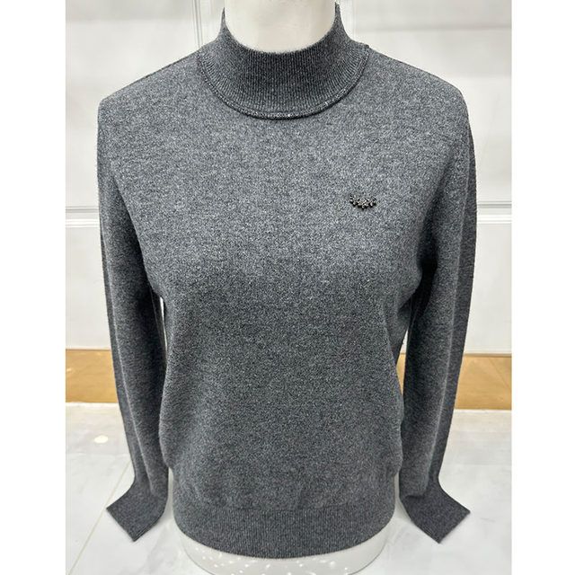 Sweater women's autumn and winter mother's high-end brand cashmere sweater bottoming knitted top middle-aged and elderly women's wool sweater new style