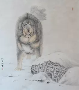 藏獒画国画 新人首单立减十元 22年3月 淘宝海外