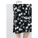 Yifini/Yifei simple commuting print mid-length pencil skirt for women's spring and autumn new versatile skirt