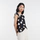 [Same style in the counter] Yifini/Yifei sleeveless polka dot loose short French shirt women's shirt D04S1406