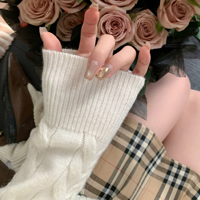 Round neck embroidered twist bottoming shirt for women wearing 2025 spring new sweater underwear slim fit knitted top