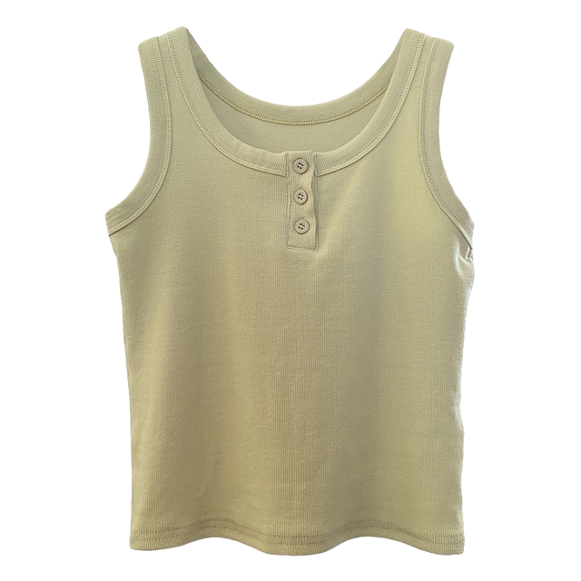 Threaded cotton gray suspender vest for women with inner wear 2025 new slim wide shoulder straps for secondary breasts and base tops for outer wear