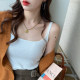 Knitted vest for women with 2025 summer and autumn new hot shirt suspender cover for women with breasts and white base top