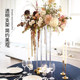 Transparent acrylic stage decoration wedding road inspires hollow square column cake shelf window layout banquet heightening flower stand
