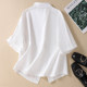 
New Chinese style discount year design niche short-sleeved top black slanted button button shirt summer versatile shirt clean color