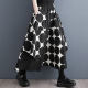 Discounted summer new loose dark solid color large polka dots personalized matching piece splicing casual versatile skirt umbrella skirt