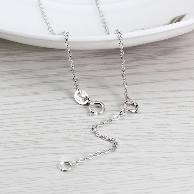 XD necklace extension chain 925 sterling silver bracelet tail chain adjustment chain length accessories 18K rose gold plated