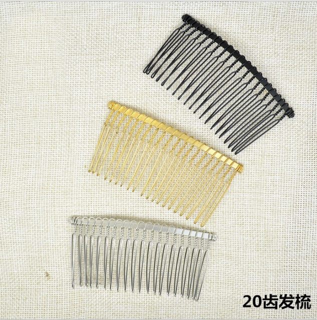 10 bride hair combed hair bangs insert comb veil comb gold plated headband hair accessories DIY accessories accessories