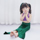 Children's mermaid swimwear outfit girls princess mermaid tail swimwear girls beach split bikini