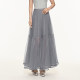 FIVE PLUS skirt women's gauze skirt French high waist A-line skirt super fairy temperament long skirt