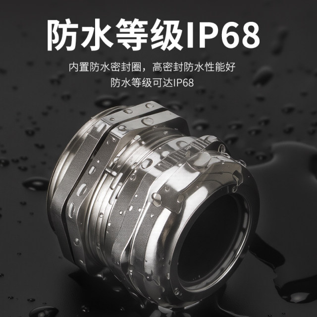 Metal brass nickel-plated cable waterproof joint sealing fixed filler box 304 stainless steel metric grey grey