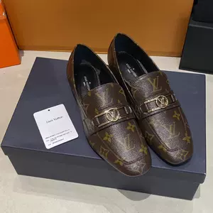 Louis Vuitton MONOGRAM Monogram Loafers Leather Logo Loafers & Slip-ons  (1A7VZE)