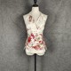 Clear -warehouse hanging neck strap Thai printed top Nepal cotton pine tight black off -the -shoulder short national style female flower
