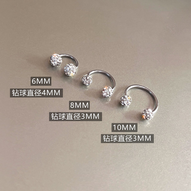 999 sterling silver double-ended round ball earrings for women, ear piercings, 2025 new niche high-end earrings and earrings