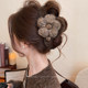 Plush Flower Large Clip Women's 2025 New High-end Shark Clip Autumn and Winter Back of the Head Hair Clip Headgear