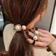 High-end headband pearl 2025 new style hair tie small rubber band women's hair rope Korean hair band ball headband hair accessories