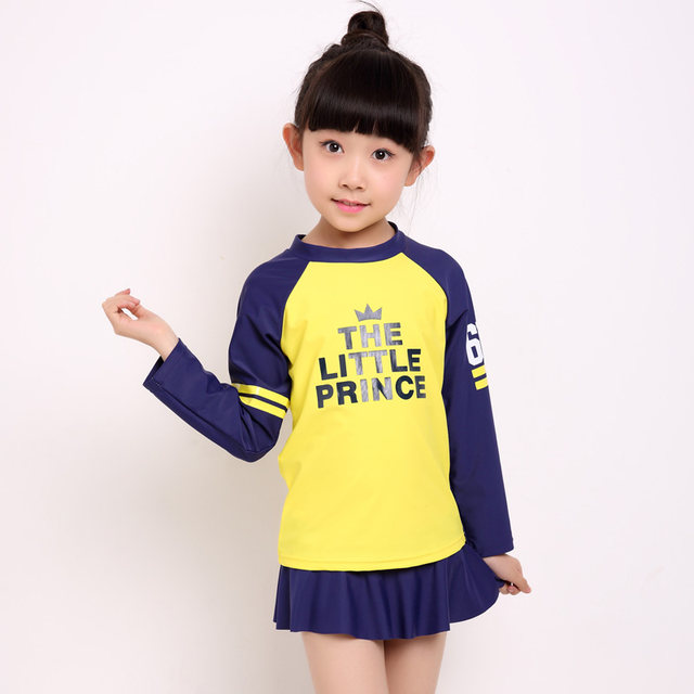 Children's swimsuits, boys, baby split long sleeves, girls split skirt, sun protection swimsuit, jellyfish suit