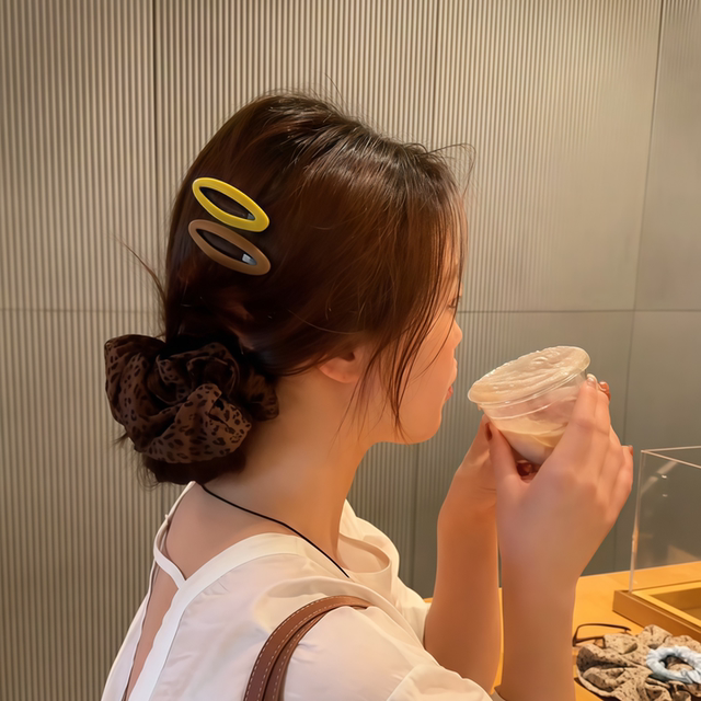 Leopard print retro large large intestine hair ring fat intestine head rope millennium hot girl rubber band female hair tie ball head headdress