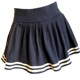 New autumn black half-body skirt two-bar fashion casual slim sports large size pleated high-waist navy skirt