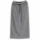 New casual and versatile personality summer mid-length skirt striped hip straight pocket rear slit sports high-waisted skirt