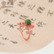 Laomiao S925 Silver Hetian Jade Rose Gold Leaf Ring Front Opening Live Olive Branch Official Flagship Authentic